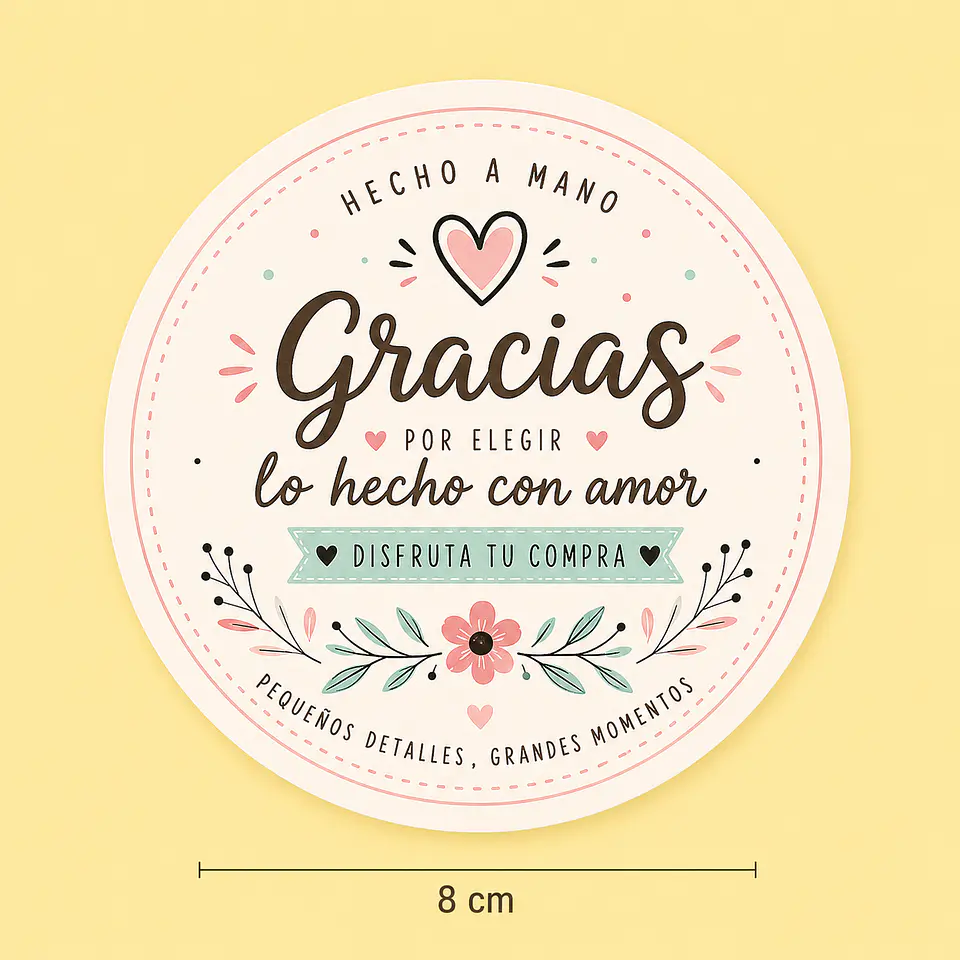 Stickers 8x8 cm   (50 unidades) 1