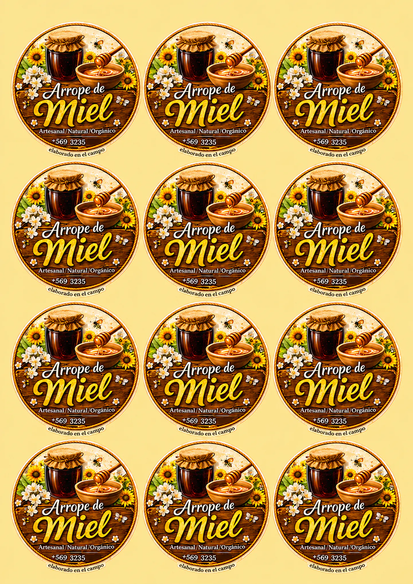 Stickers 6x6 cm  (50 unidades) 1