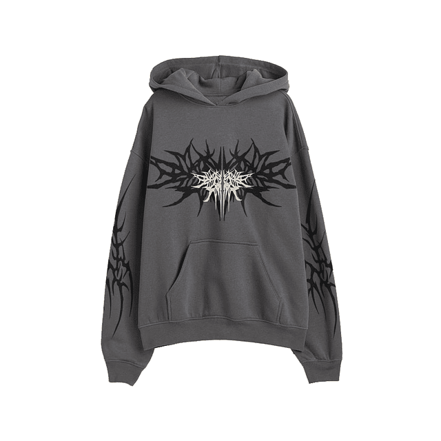 Tribal Dark Grey Hoodie 