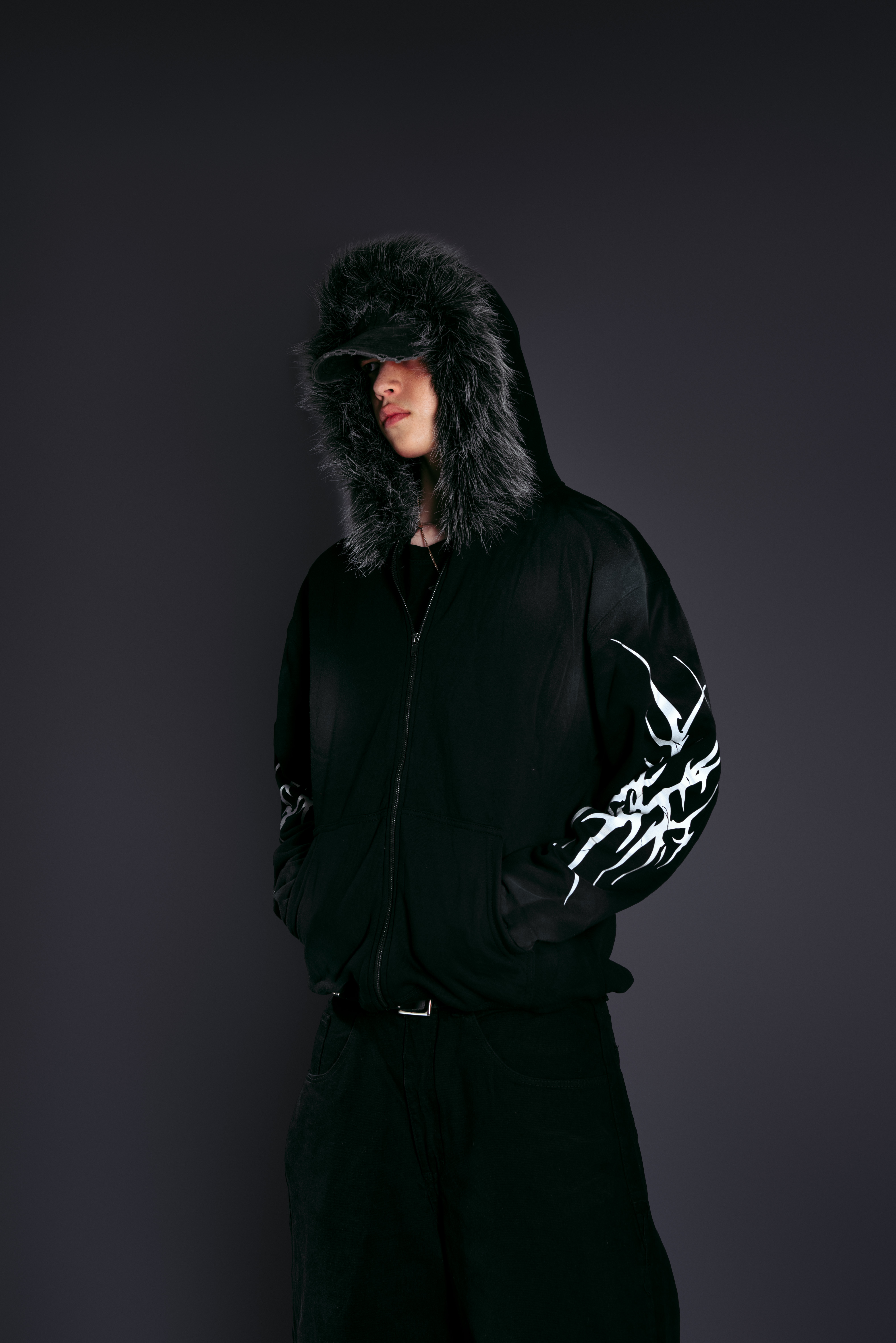 トップス CIVARIZE Archive Black Fur Hoodie CIVARIZE Archive Black Fur Hoodie