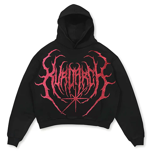 Tribalglitter hoodie red Valentine day