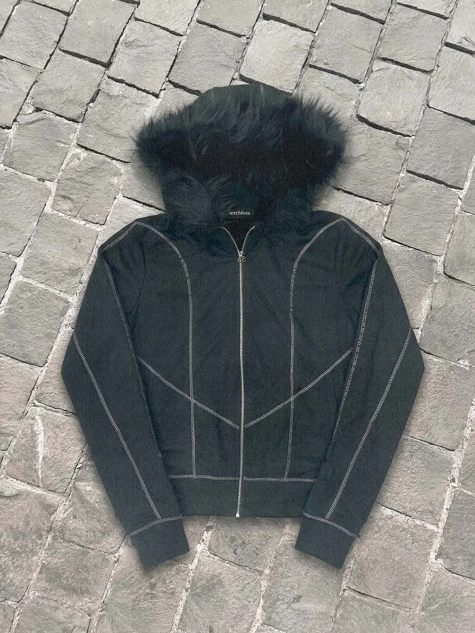 Fur hoodie slim fit  1