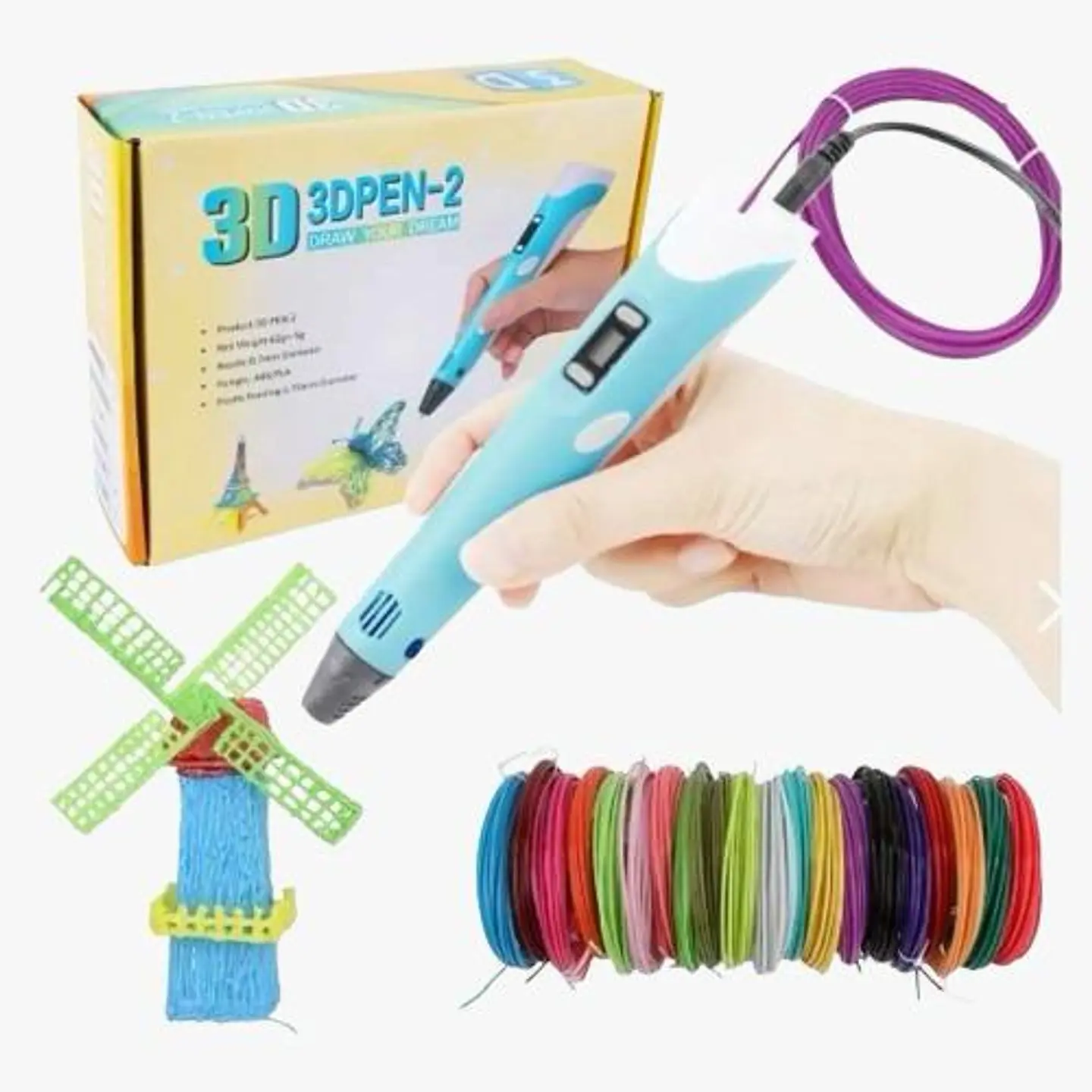 Lápiz 3D - Kit Completo con Filamentos de Colores 1