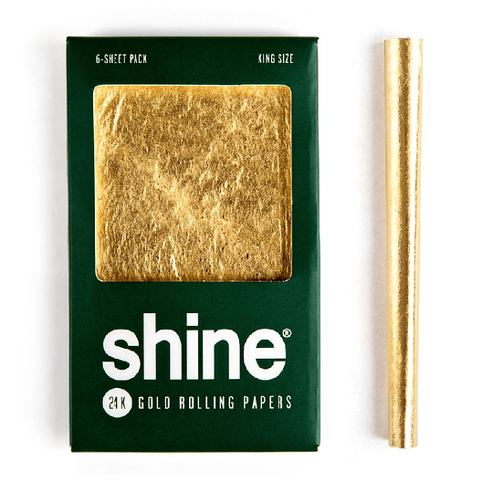 Shine® 6 papeles kingsize de oro 24K