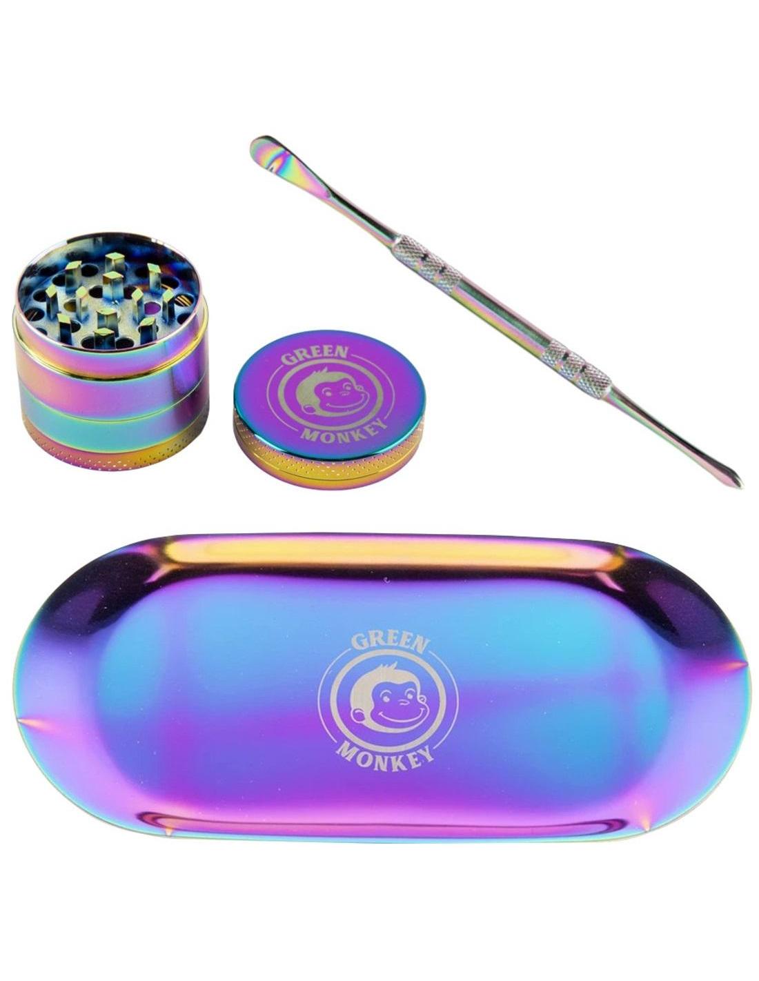 Green Monkey Rolling Tray & Grinder Kit