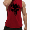 Polera Musculosa Capucha  The punisher Red