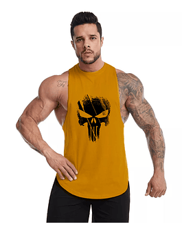 Polera Musculosa Cuello Redondo The punisher Yellow