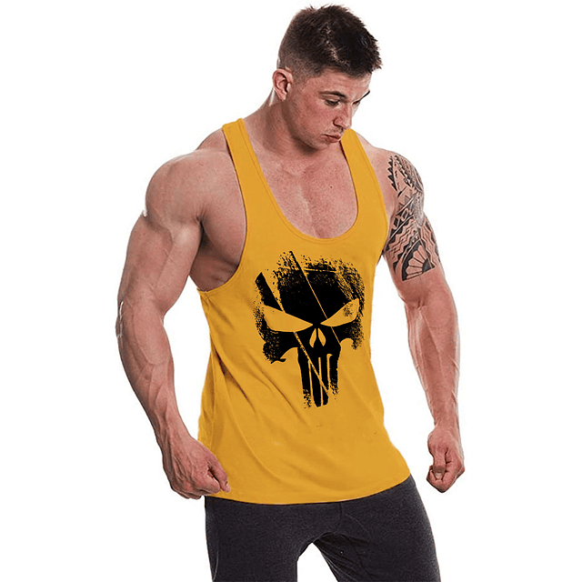 Polera Musculosa Tirante The punisher Yellow