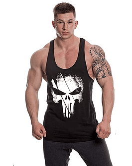 Polera Musculosa Tirante The punisher Black