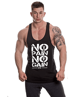 Polera Musculosa Tirante Nopain Nogain Black