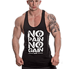 Polera Musculosa Tirante Nopain Nogain Black