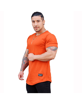 Polera Long Fit / Manga Corta Terracota