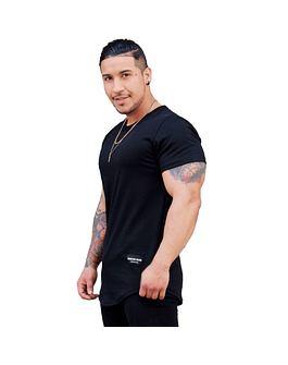 Polera Long Fit / Manga Corta Black