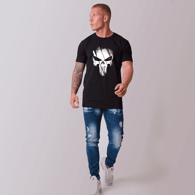 Polera Basic The Punisher / Manga Corta Edición Limitada