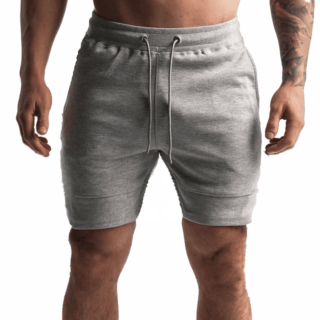 Short Slim Fit Gym Hombre Grey