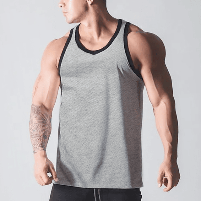 Polera Musculosa tirante kussimen Gray