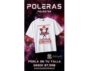 ⭐ Polera Navideña Stranger Things – Tacto Algodón