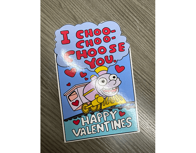 Tarjeta de San Valentín - Choo Choo