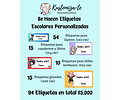 Kit de Etiquetas Escolares Personalizables