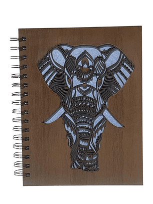 Cuaderno Elefante Geométrico Cafe