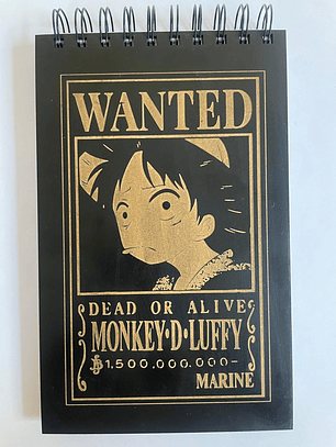 Croquera One Pice Wanted