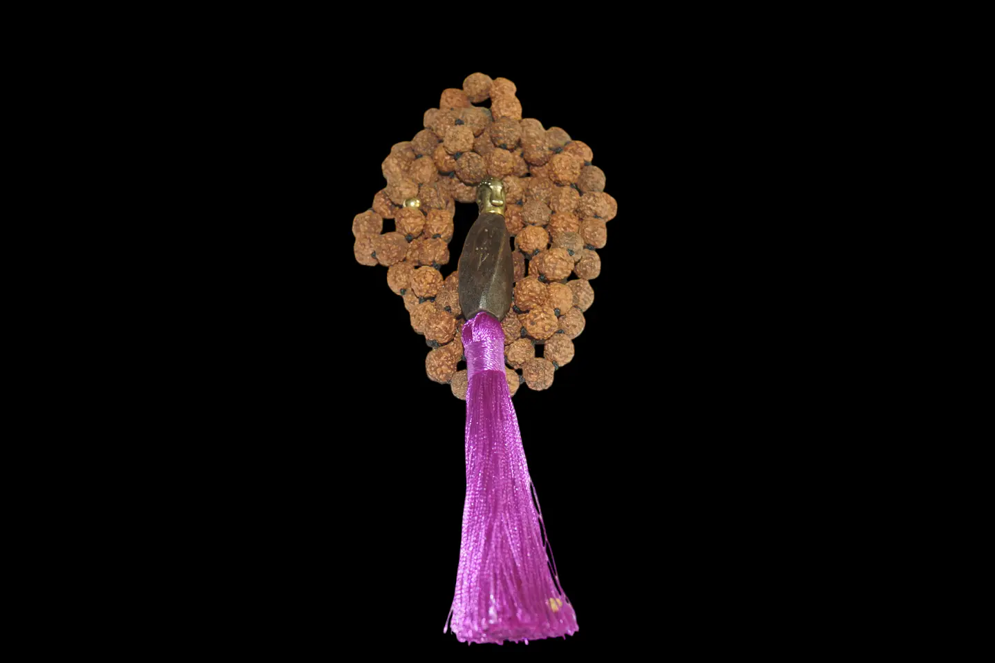 Japa Mala Rudraksha 7mm borla Fucsia 2