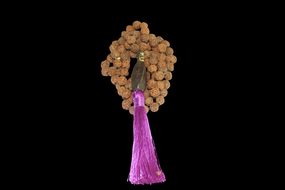 Japa Mala Rudraksha 7mm borla Fucsia 2
