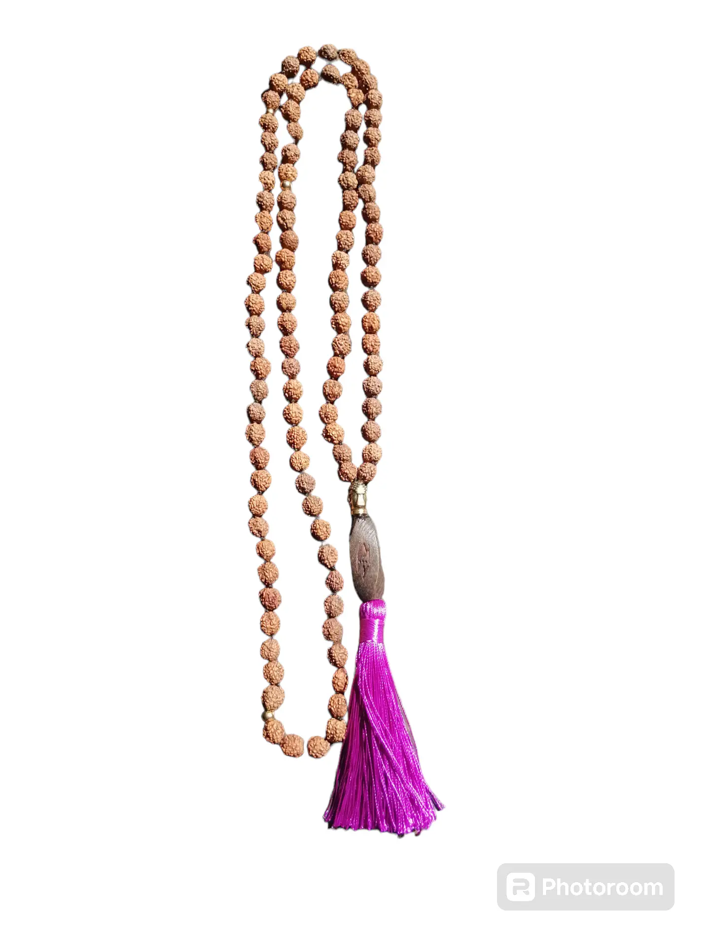 Japa Mala Rudraksha 7mm borla Fucsia 3