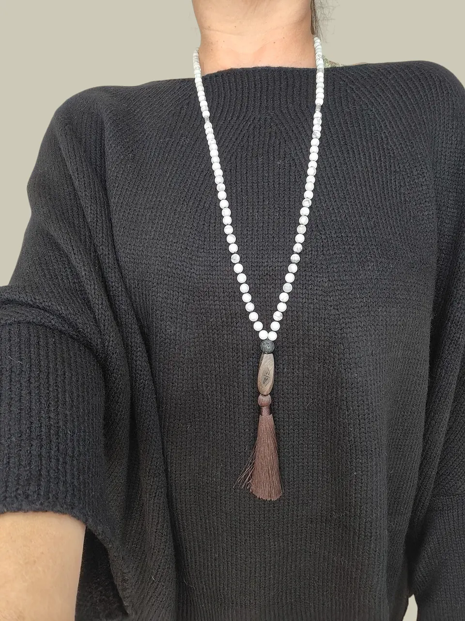 Japa Mala Howlita 6mm 4