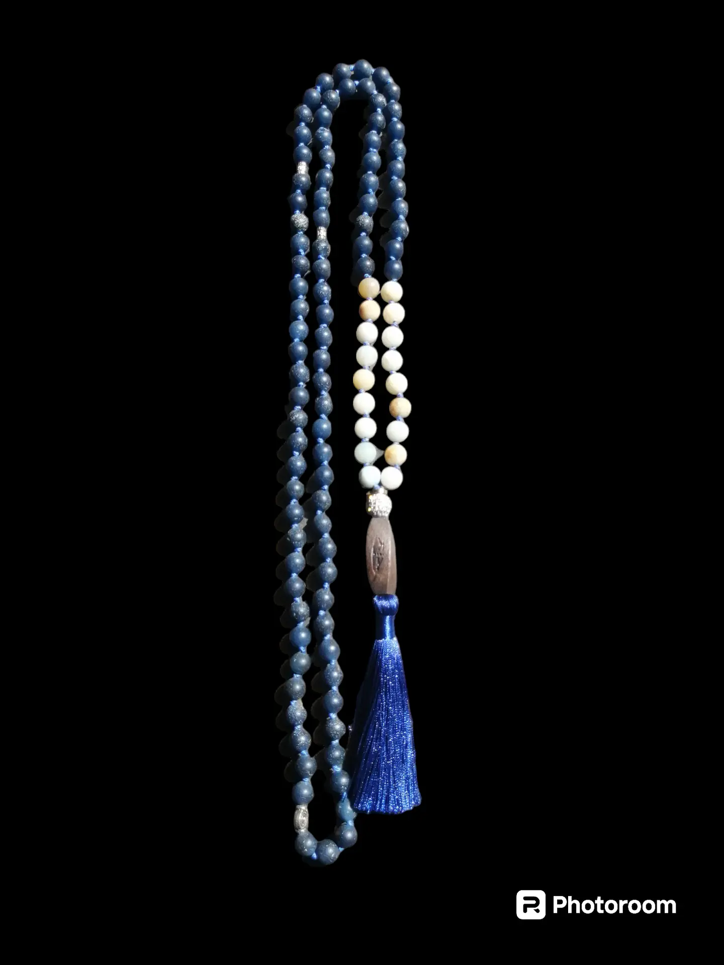 Japa Mala Ágata Azul y Amazonita 8mm 3