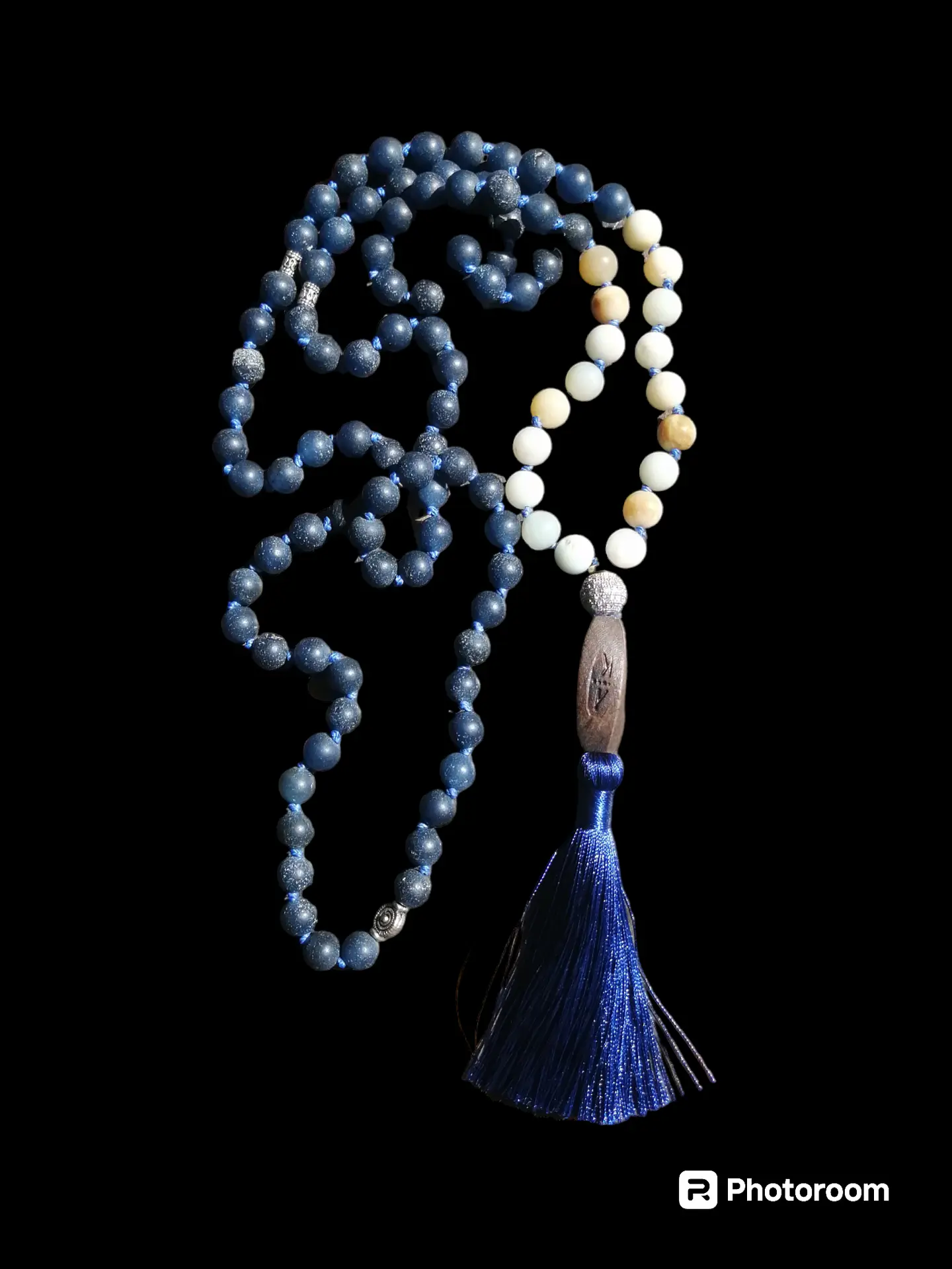 Japa Mala Ágata Azul y Amazonita 8mm 4