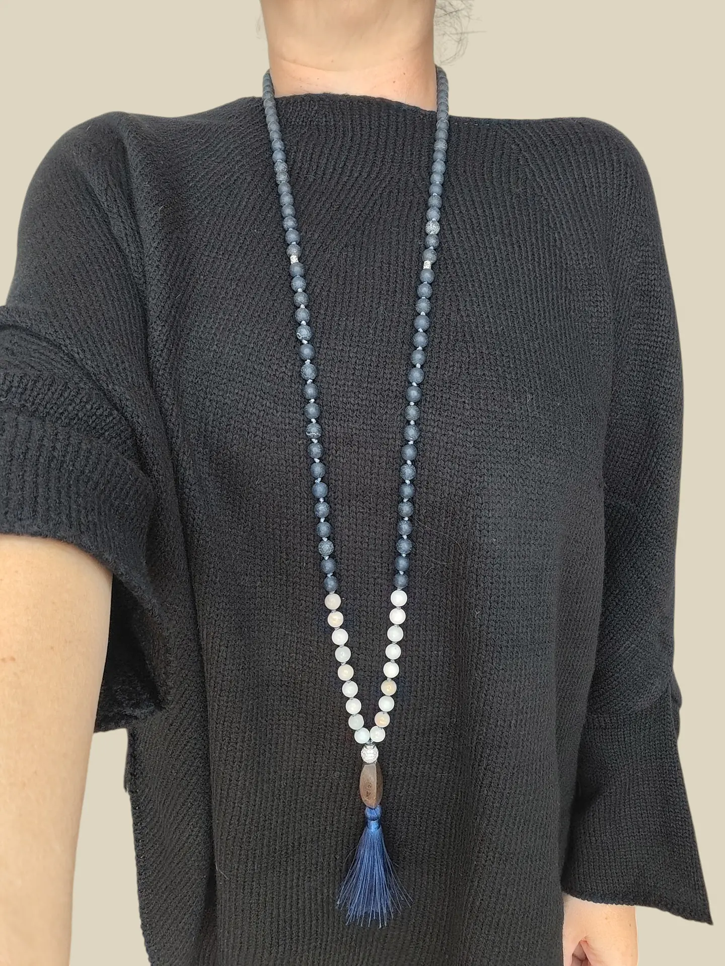 Japa Mala Ágata Azul y Amazonita 8mm 7