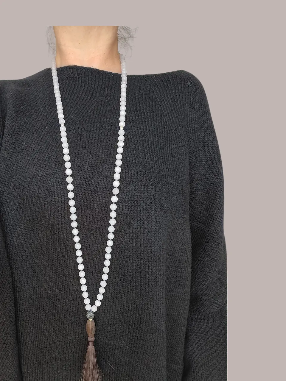 Japa Mala Aguamarina de 8mm 2
