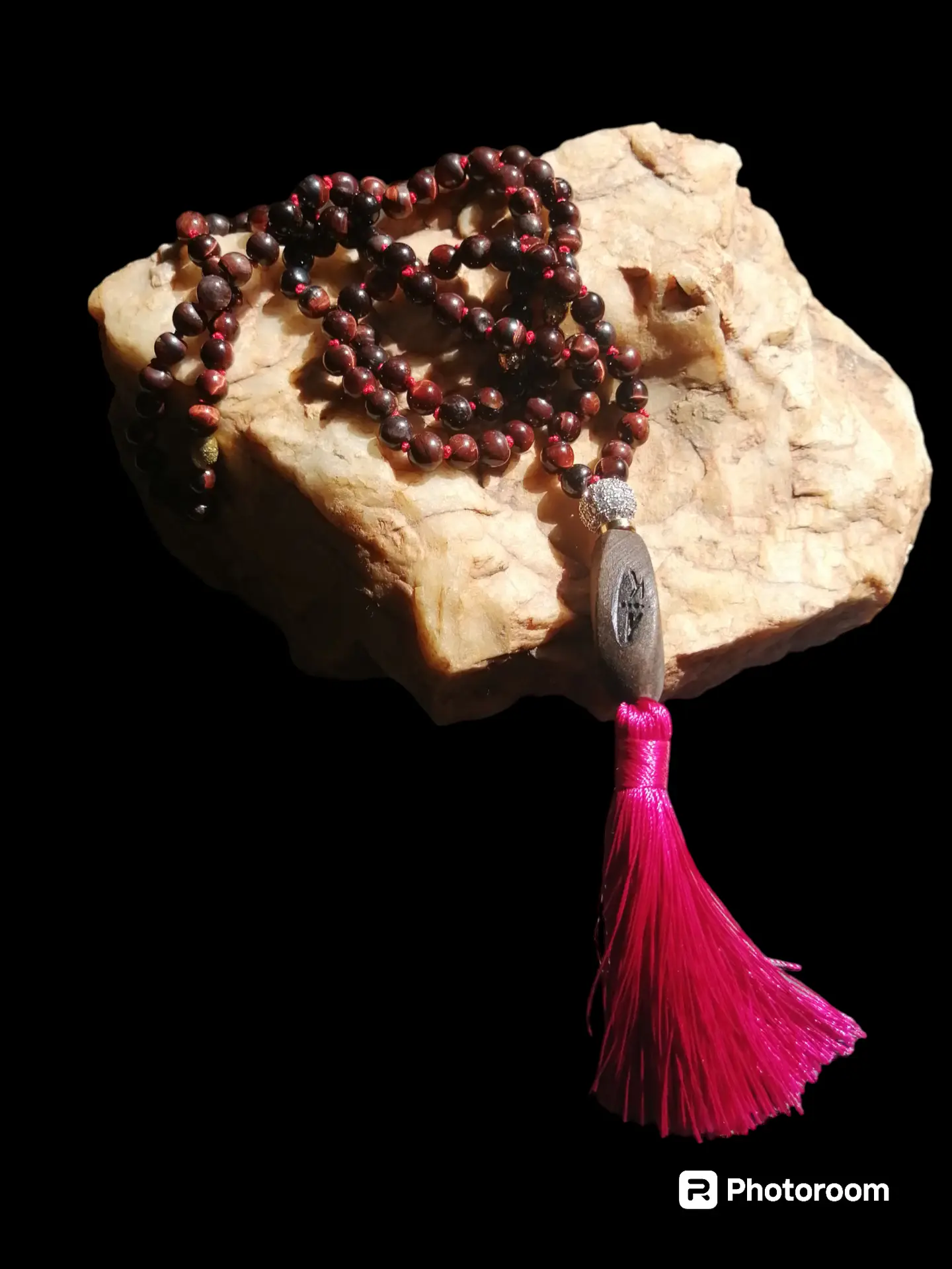 Japa Mala Ojo de tigre y Onix Mate de 6mm 3