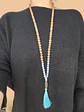 Japa Mala Rudraksha y Aguamarina de 8mm - Miniatura 3