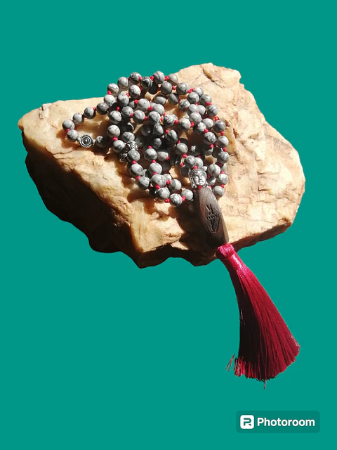 Japa Mala Jaspe Fósil 6mm