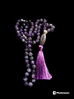 Collar Amatista 8mm borla morada - Miniatura 3