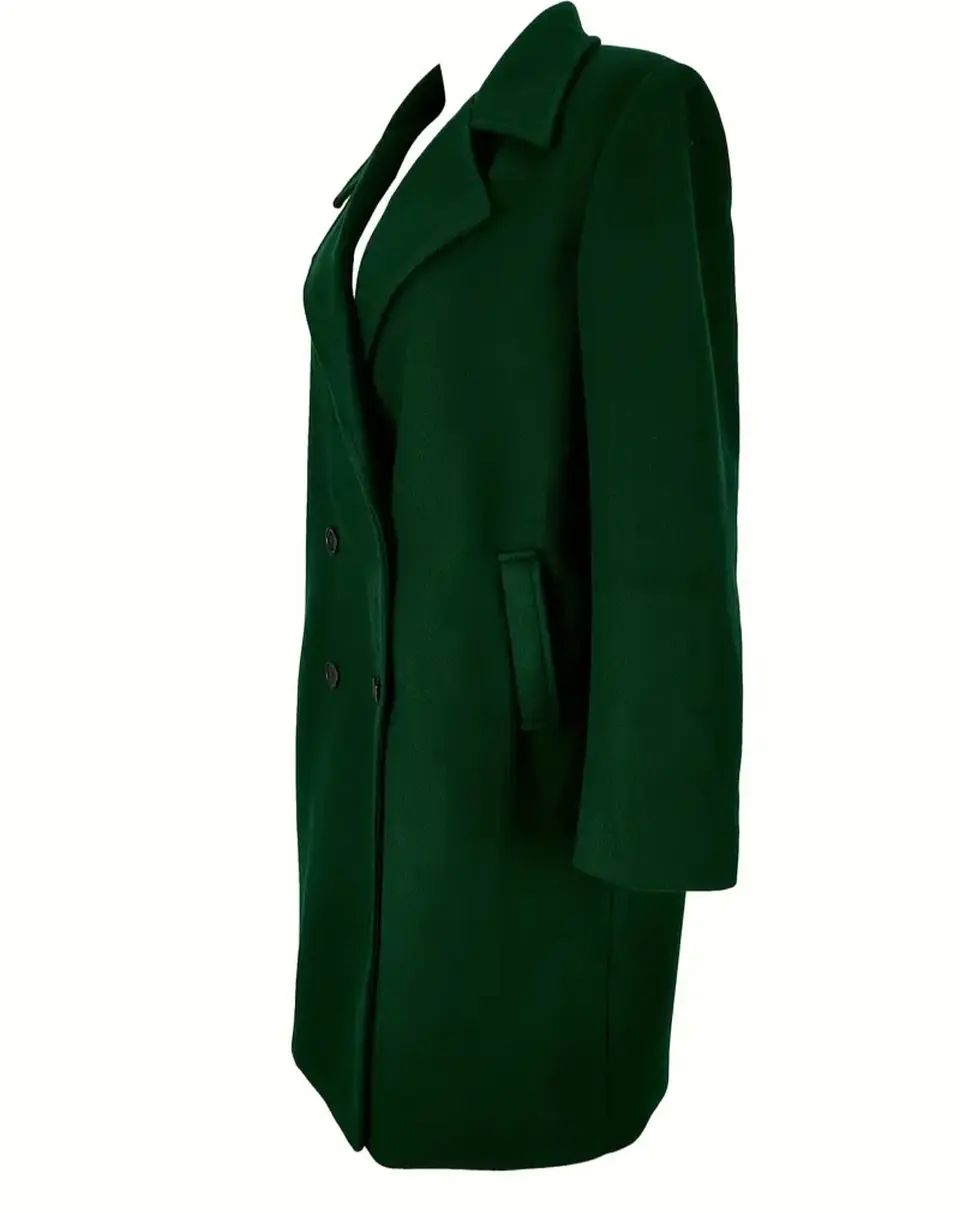Abrigo largo verde talla M 4