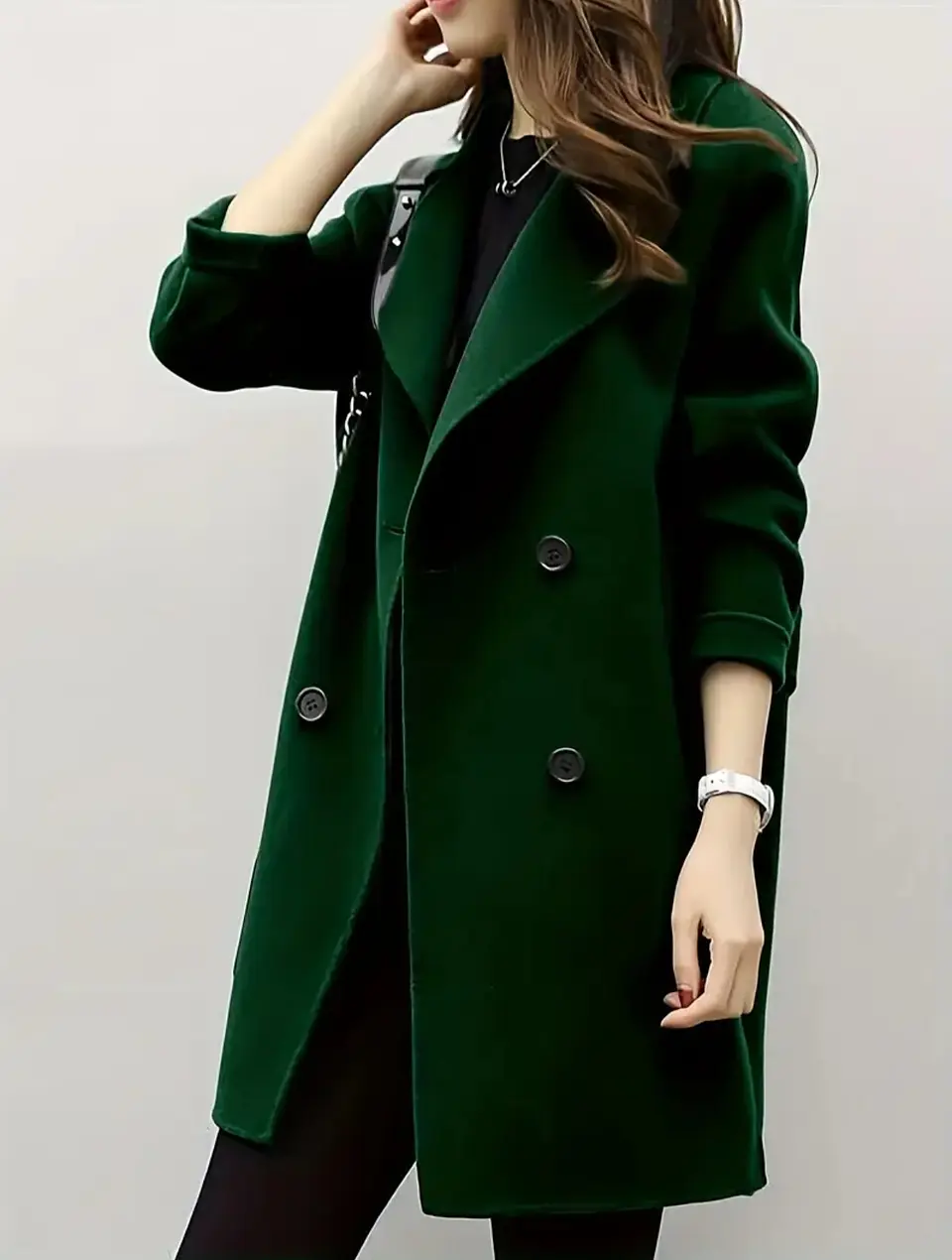 Abrigo largo verde talla M 1