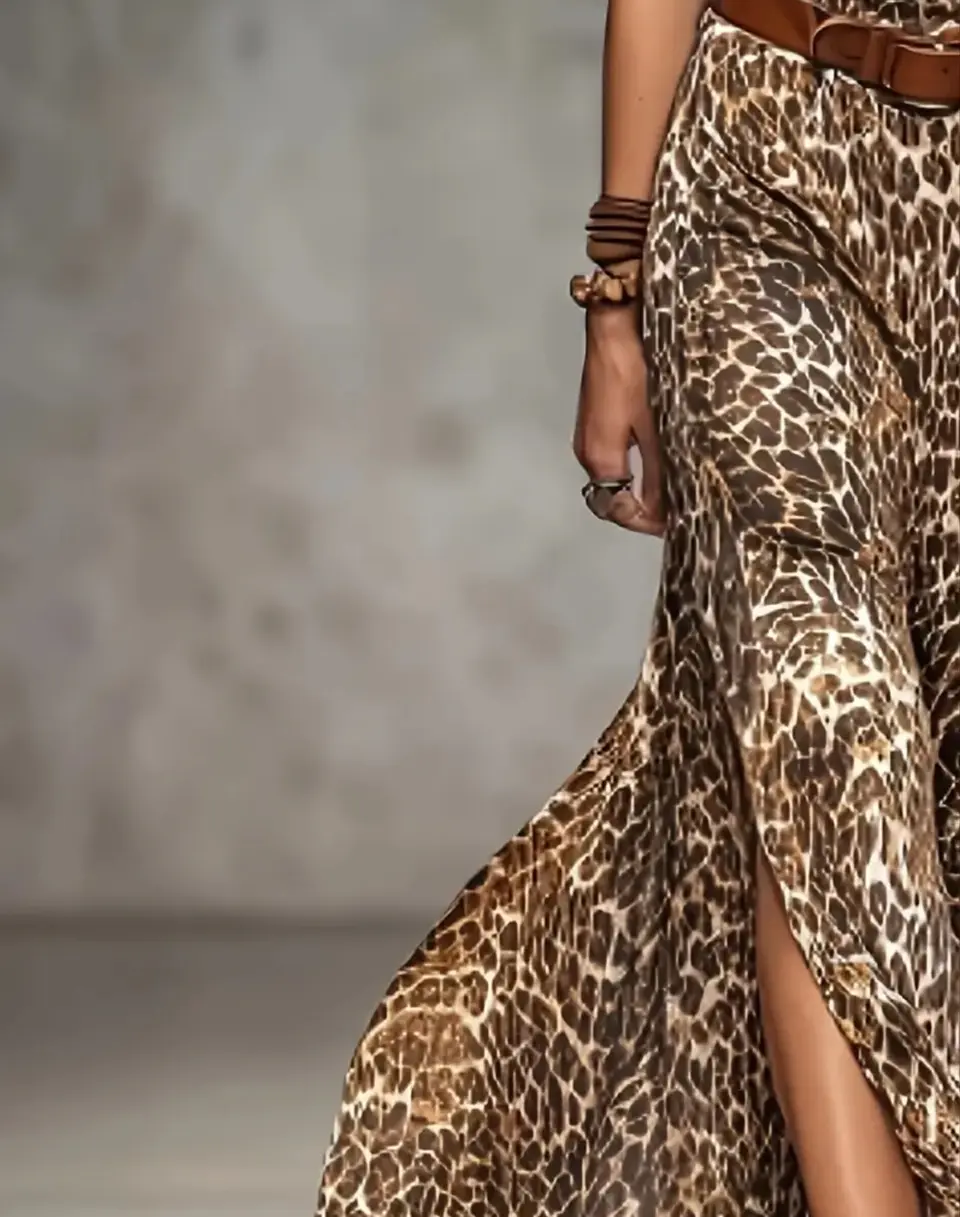 Falda animal print talla M 2