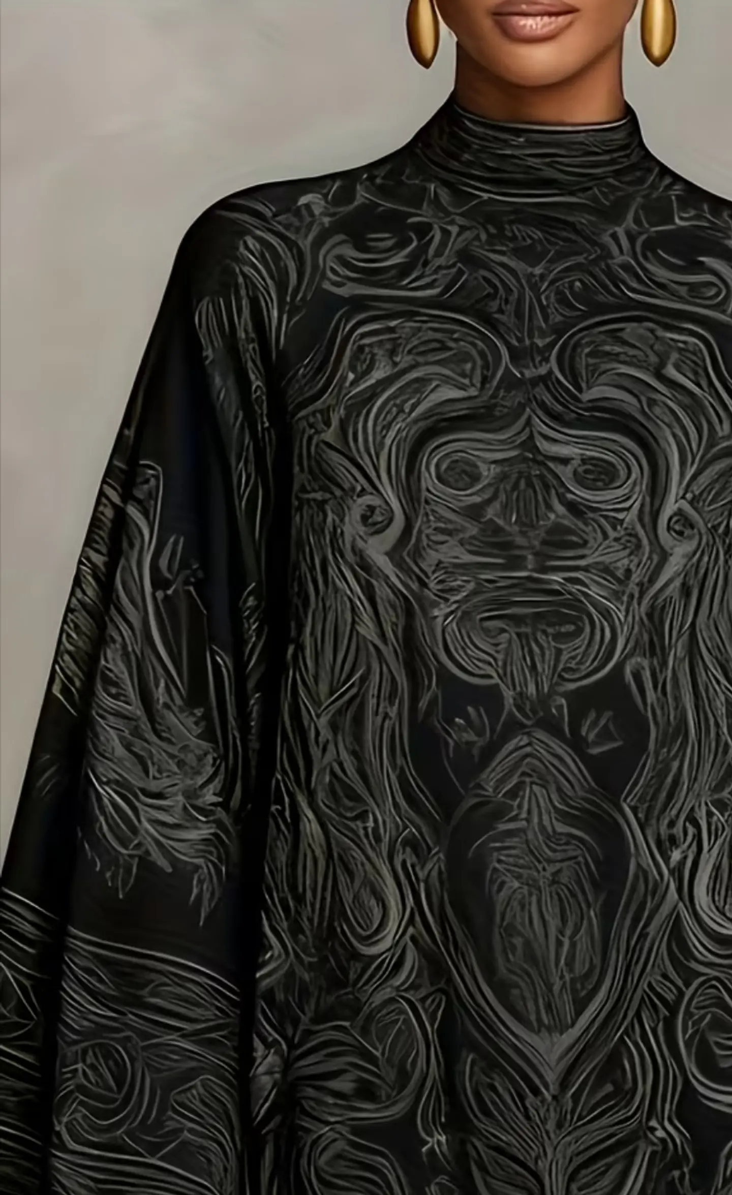 Vestido cuello alto talla L 5