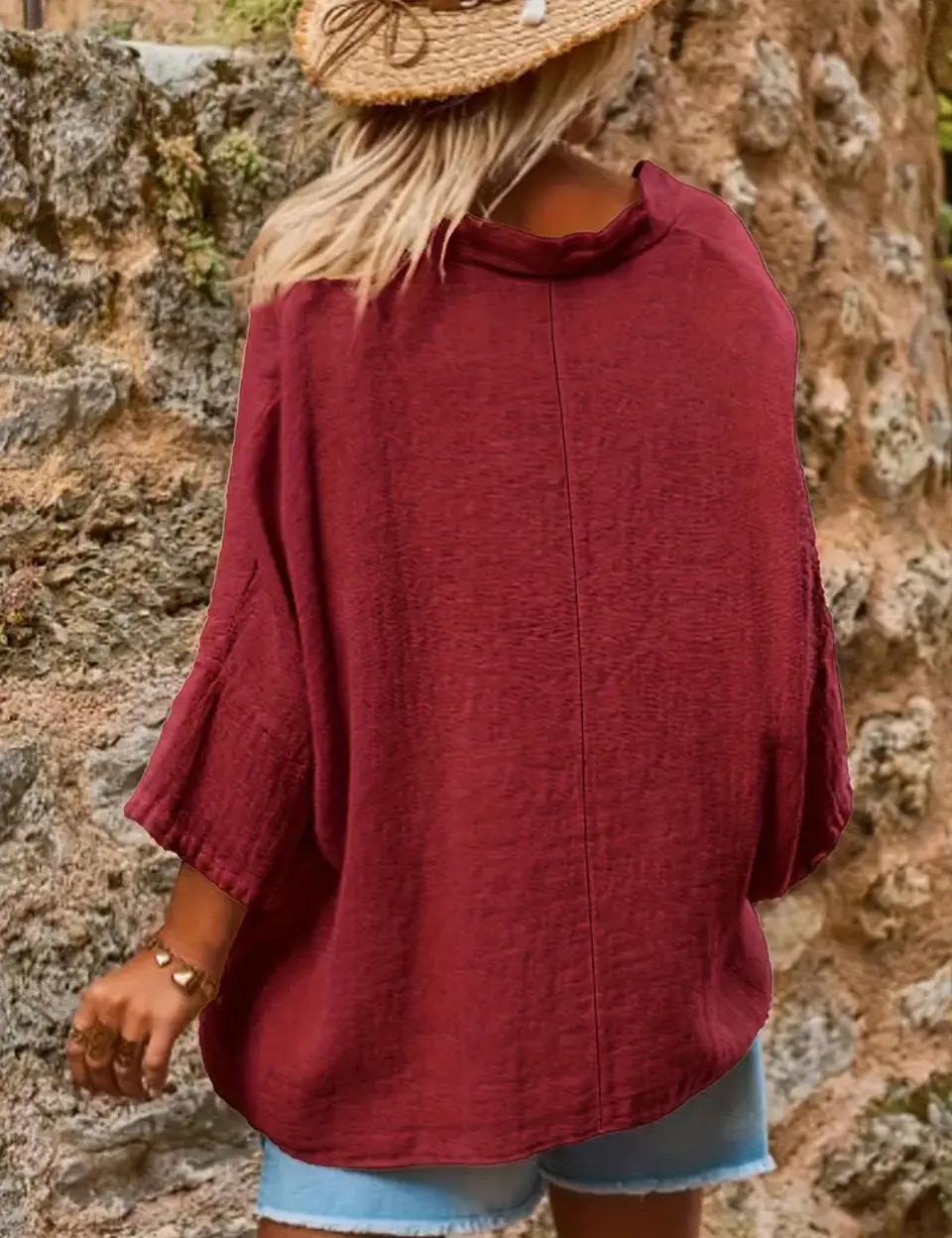 Camisa Roja vino talla XL 3