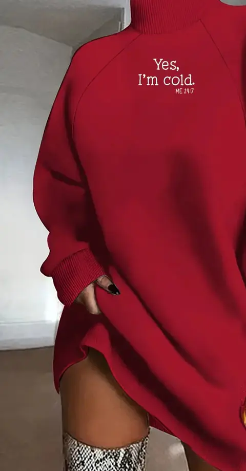 Poleron rojo talla M