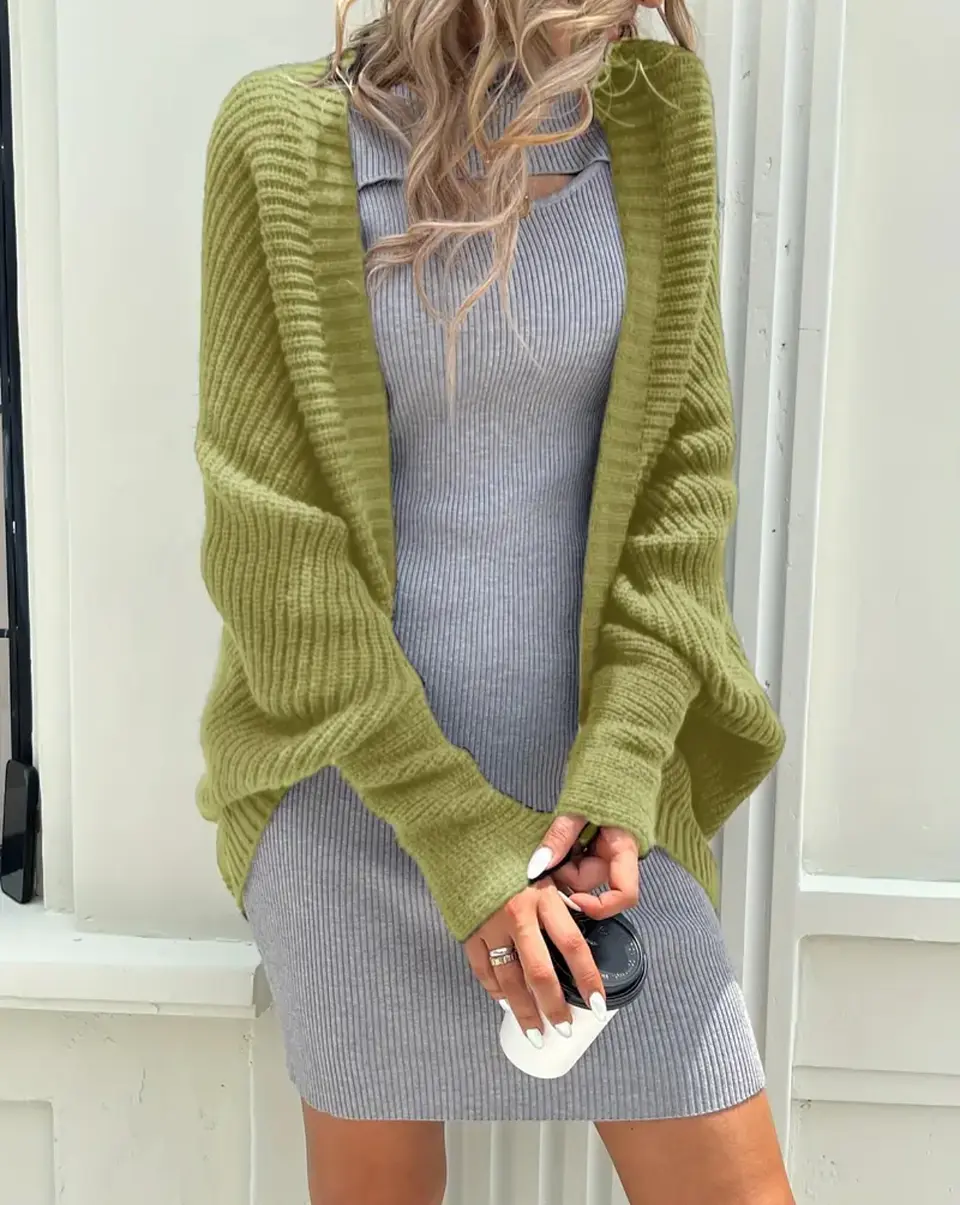 Chaleco abierto verde talla M 5