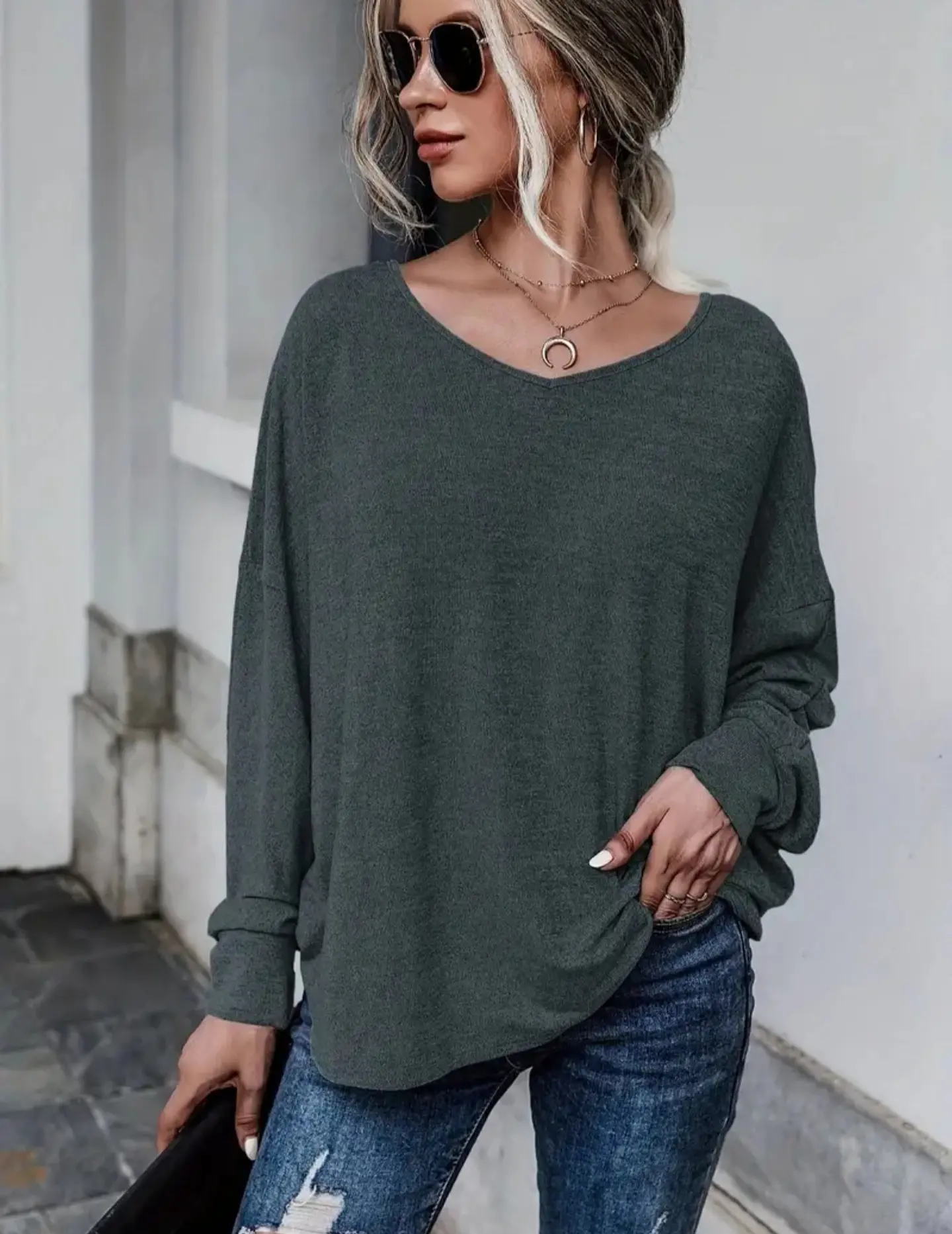 Polera algodón con amarras en la espalda talla M 1