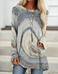 Polera larga en tonos celestes talla L - Miniatura 1