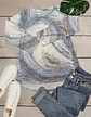 Polera larga en tonos celestes talla L - Miniatura 3