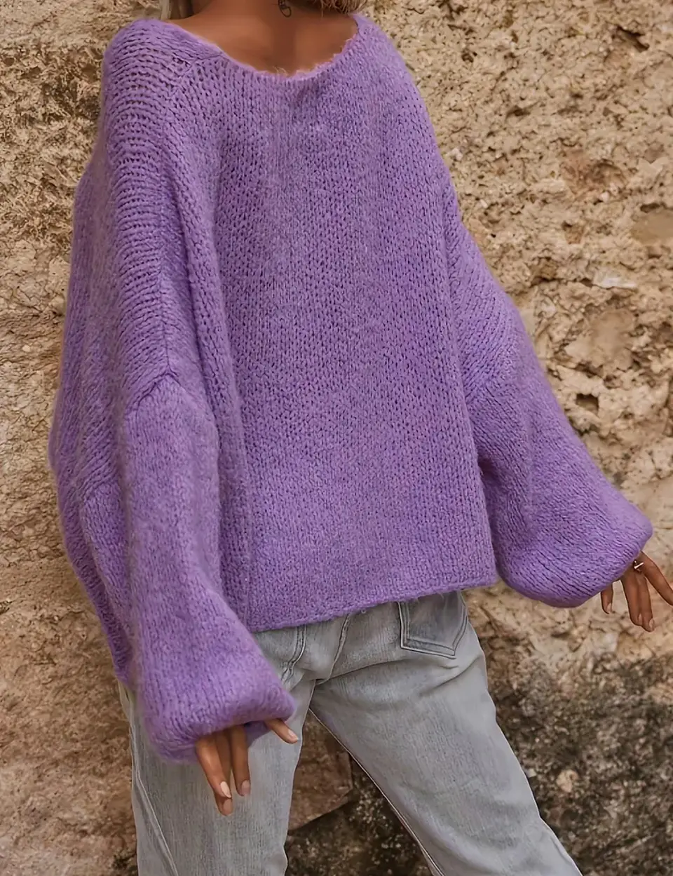 Sweter lila talla L 2