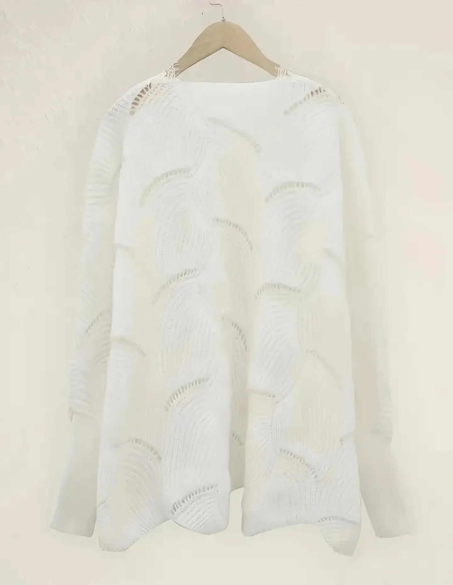 Sweter Blanco con encaje Talla L 2