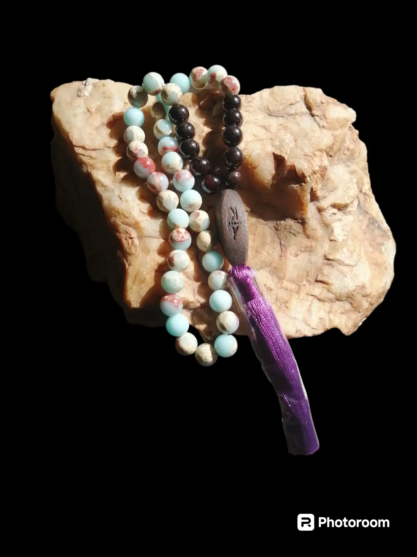 Collar de Granate y Jaspe Imperial de 8mm 4